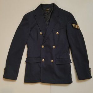 Zara Double Breasted Military Knit Blazer